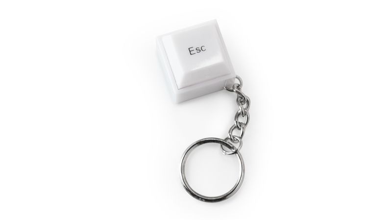 ESC Keyboard Perfect for Light with Push Mechanical & Stainless Keychain_voghion.com