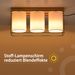 Glitzerlife Deckenlampe 3 Flammig Deckenleuchte Holz - E14 Vintage Wohnzimmerlampe Mit Stoff-Lampenschirm Industrial Retro Esszimmerlampe Für Schlafzimmer Küche_voghion.com