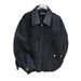 Workwear Jacket Men Deconstruction Patchwork Lapel Trend Loose And Simple Black Executive Jacket_voghion.com