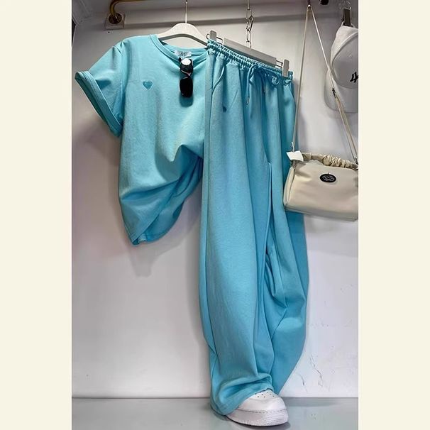 Women's Clothing Drawstring Straight Pants Fashionable Wide Leg Trousers Spring And Summer New Elastic High Waist Casual Pants_voghion.com