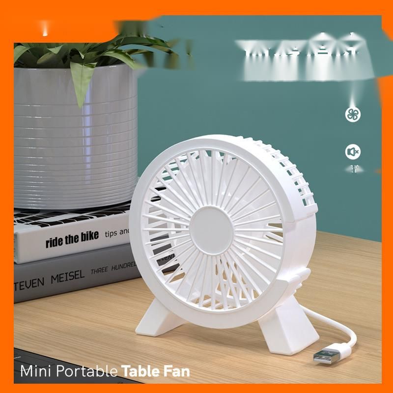 Mini Silent USB Fan - Strong Airflow, Cartoon Design, Portable For Dorm Rooms & Desktops_voghion.com