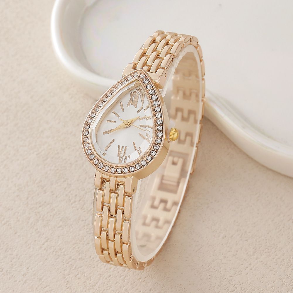 Water Drop Snake Trend Digital Quartz Diamond Watch Simple Fashion Women's Watch Daily Birthday Anniversary Valentine's Day Gift_voghion.com