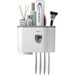 Bathroom Accessories Sets Toothbrush Holder Automatic Toothpaste Dispenser Wall Mount Toothpaste Squeezer Storage Rack Organizer_voghion.com