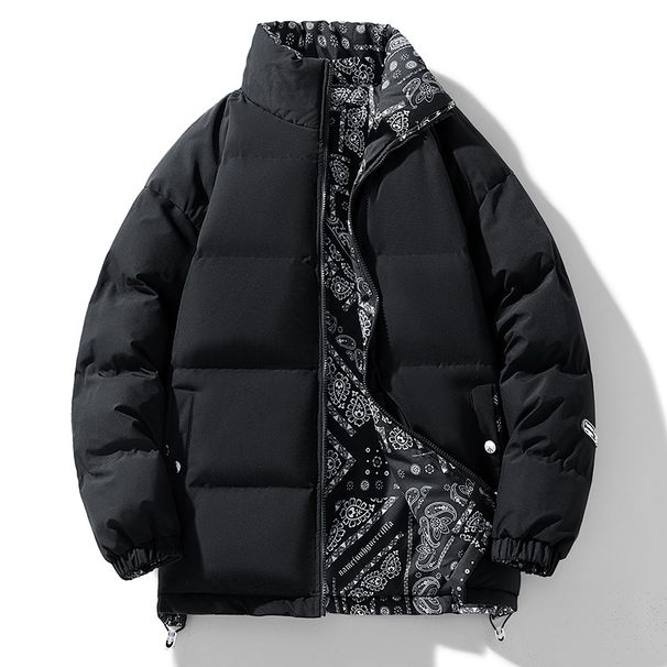 Abiti imbottiti in cotone double face per uomo e donna, giacca imbottita in cotone con collo alto per coppie_voghion.com