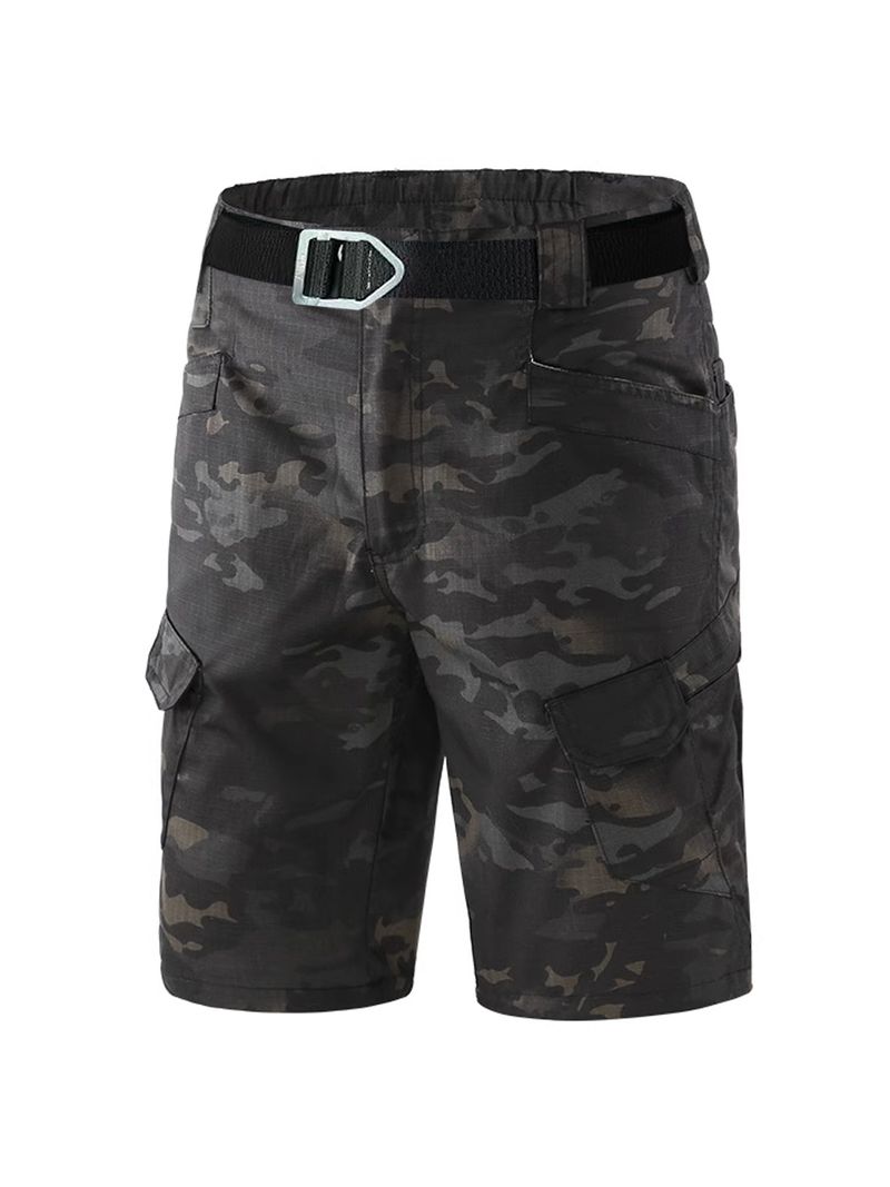 Men Loose Fit With Pockets Outdoor Cargo Shorts No Belt Tactical Quick Dry Pedal Pusher Pants For Male Ropa Hombre_voghion.com