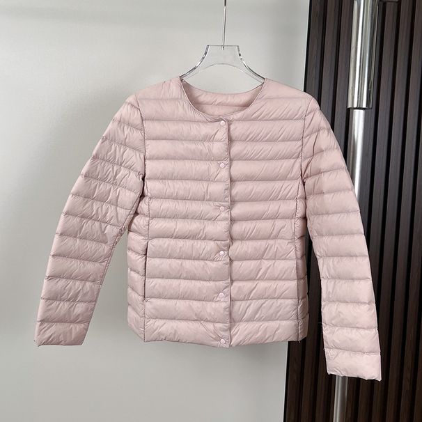 "Women's Lightweight Down Jacket – 51%-55% Duck Down – Slim Fit Long Sleeve V-Neck Layering Piece (S-4XL)"_voghion.com