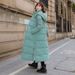 Women's Long Padded Coat With Hood, Oversized Winter Jacket, Warm Polyester Filling, Stylish Casual Outerwear For Women_voghion.com