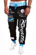 Men's Drawstring Elastic Waist Letter Print Loose Sports Pants Trousers_voghion.com