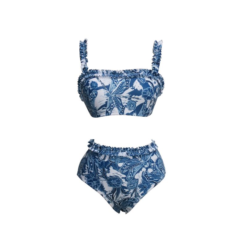 Women's sexy bikini split three-piece women's swimsuit mesh long skirt_voghion.com