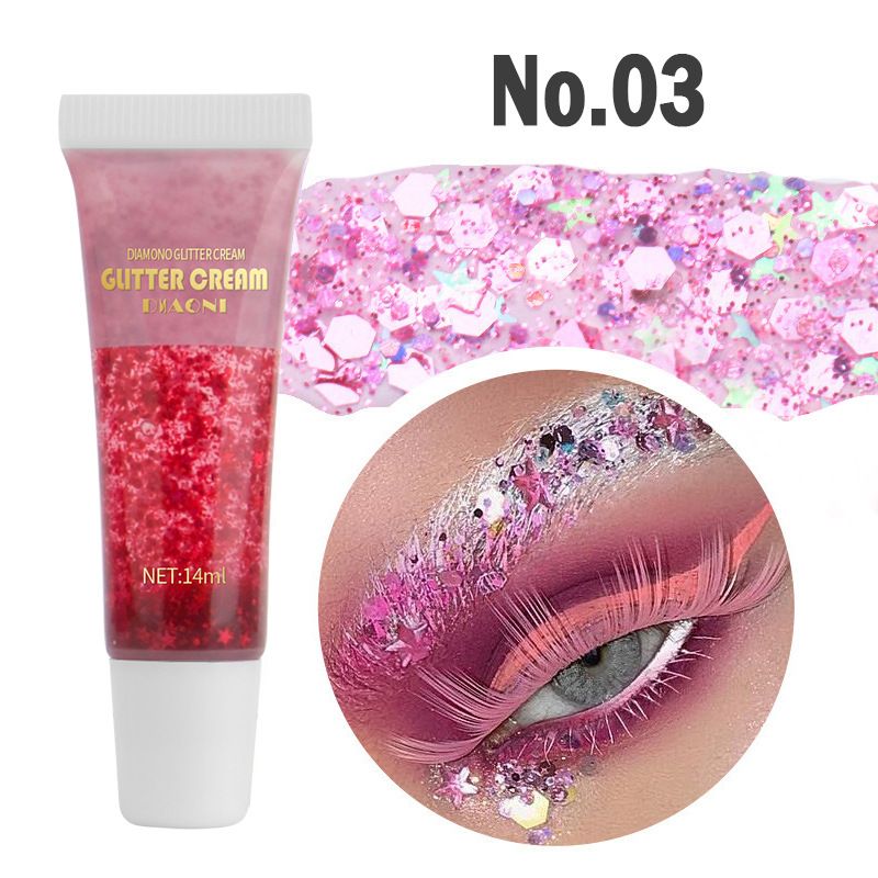 Eye Shadow DIAONI Sequin Gel Gel Body Face Makeup Flash Powder Exaggerated Stage Makeup Music Festival_voghion.com