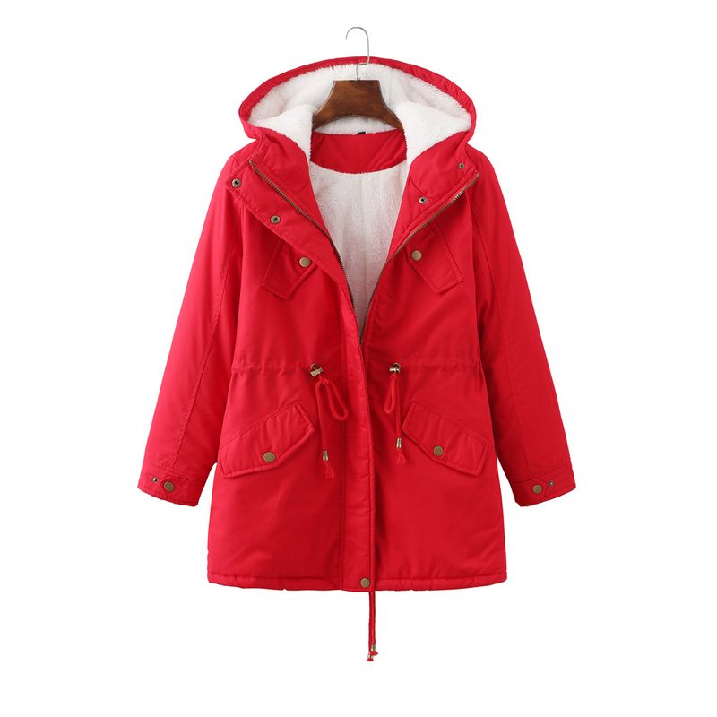 Cappotto trapuntato da donna con cappuccio in pile autunno e inverno_voghion.com
