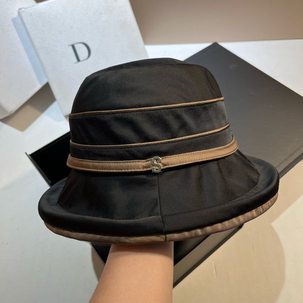 2025 Spring And Autumn New Two-tone Brimmed Bucket Japanese Original Acetate Fisherman Fashion Casual UV Protection Bun Hat_voghion.com