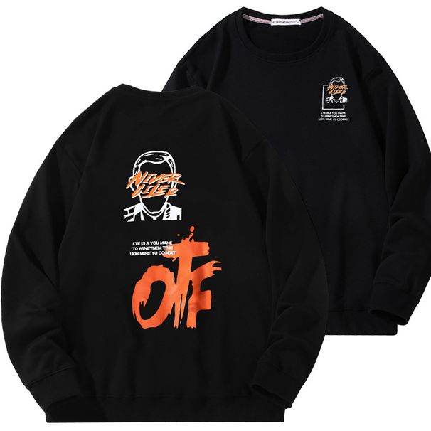 Maglione primaverile a maniche lunghe da uomo taglie forti, alla moda da uomo, con scollo rotondo, in cotone, con fondo ampio, taglie forti, oversize, giacca_voghion.com