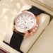 New Fashion Style Women's Student Party Watch Quartz Calendar Silicone Korean Version Trendy Simple Classic_voghion.com