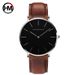 Orologio casual al quarzo da uomo con movimento giapponese, cassa in acciaio inossidabile da 40 mm, cinturino in pelle PU, resistente all'acqua, design minimalista_voghion.com