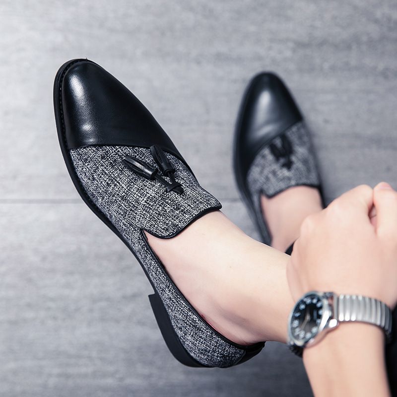 Unschlagbare Qualität im britischen Stil für die Hochzeitszeremonie der Jugend, spitze, legere, formelle Kleidung des Bräutigams, kleine Lederschuhe für Männer_voghion.com