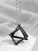 Collana con ciondolo in acciaio al titanio, motivo geometrico quadrato e triangolo, per uomo e donna, stile hip hop, versatile, semplice e alla moda._voghion.com