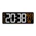 17.3" Modern LED Wall Clock With Colorful Display, Alarm, Temperature & Humidity Sensor – Stylish Home Decor_voghion.com