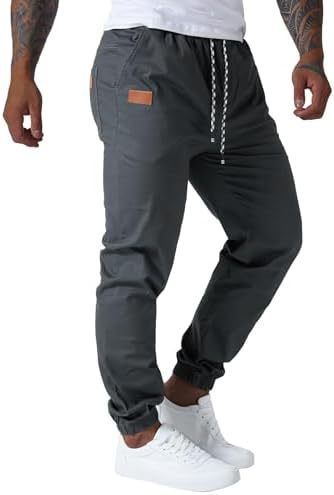 Pantaloni cargo casual da uomo - Pantaloni da jogging leggeri, ad asciugatura rapida, per escursioni all'aperto, con elastico in vita, design multitasche_voghion.com