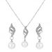 Perl Diamant Damen Halskette Smart Perlouerhänger Halskette Set Spiral Temperament Wand Bijouen_voghion.com