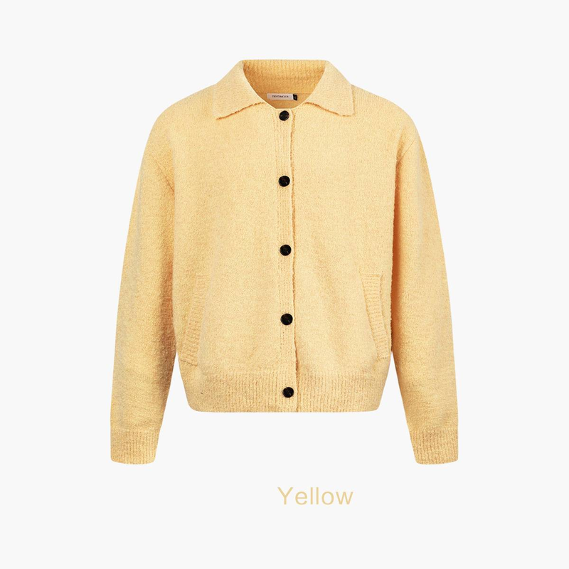 Men's Clothing Autumn And Winter Lapel Button Cardigan Sweater Solid Casual Lazy Sweater_voghion.com