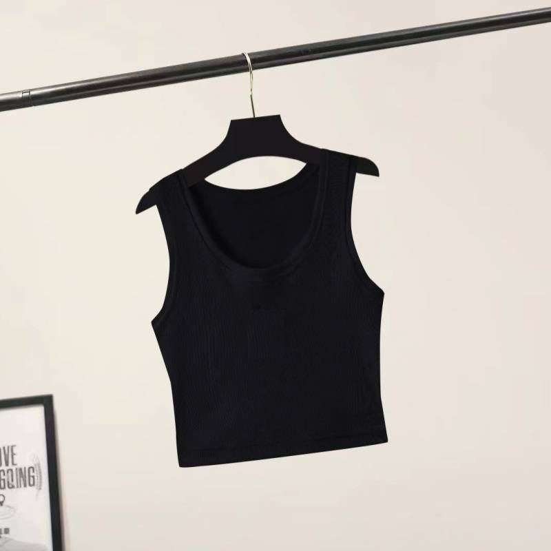 Chaleco deportivo de punto con patrón vertical para yoga, elástico y ajustado, de moda._voghion.com