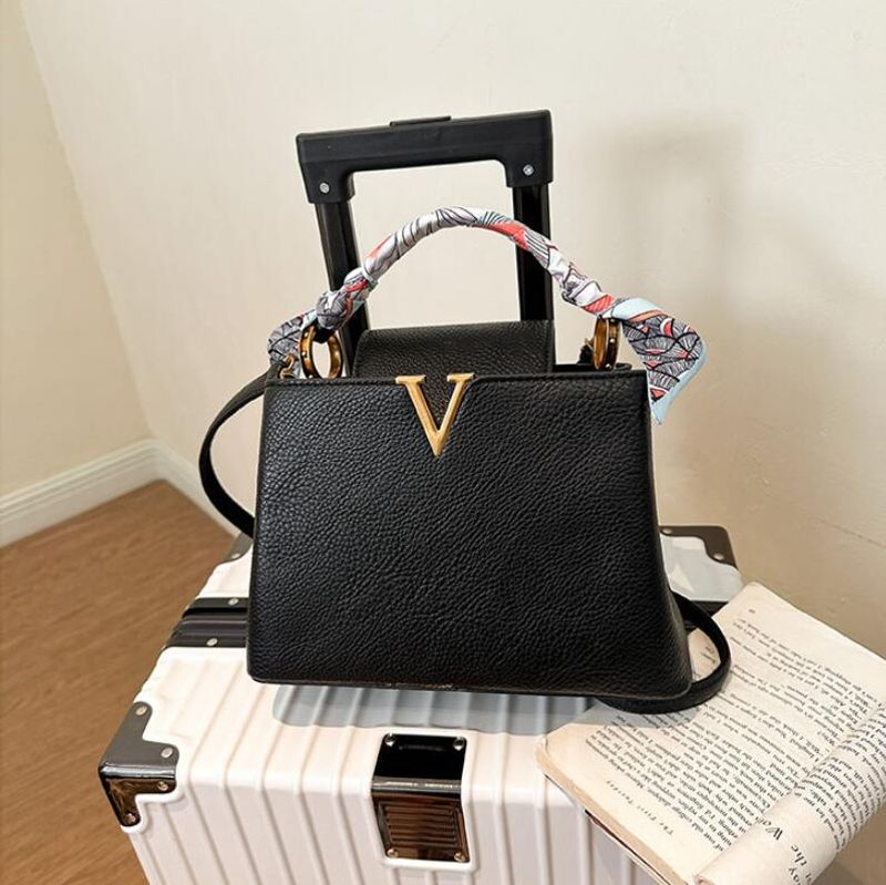 New Fahion Litchi Pattern Ladie Capu Scarf Handheld One Shoulder Bag Oblique Straddle Women' Tote Bag_voghion.com
