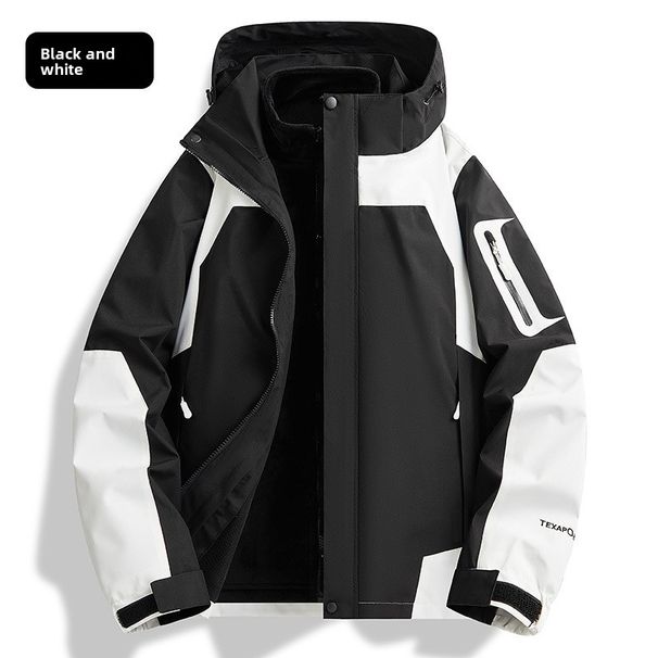 Nuova giacca impermeabile 3 in 1 da uomo e da donna del 2024 con fodera in pile staccabile per escursioni all'aperto_voghion.com