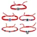5-teiliges türkisches Armband-Set mit bösem Blick und Glücksbringer, Kabbala, rote Schnur, verstellbare blaue Perlen, Glücksschmuck, Unisex_voghion.com