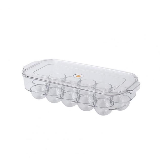 16 Raster Transparent Eeër Späicherkëscht Eeërschaal Behälter Kichen Frigo Organisator Eeër Spender Frësch Konservéierung_voghion.com