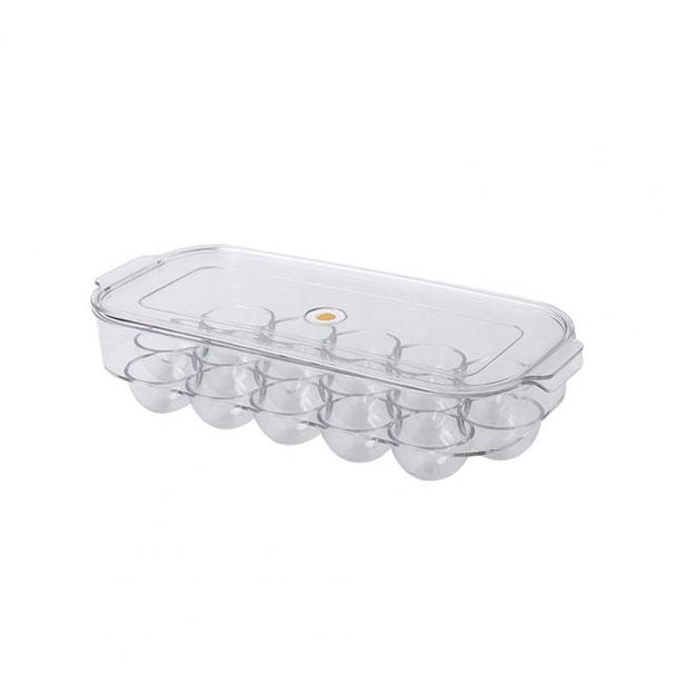 16 Raster Transparent Eeër Späicherkëscht Eeërschaal Behälter Kichen Frigo Organisator Eeër Spender Frësch Konservéierung_voghion.com