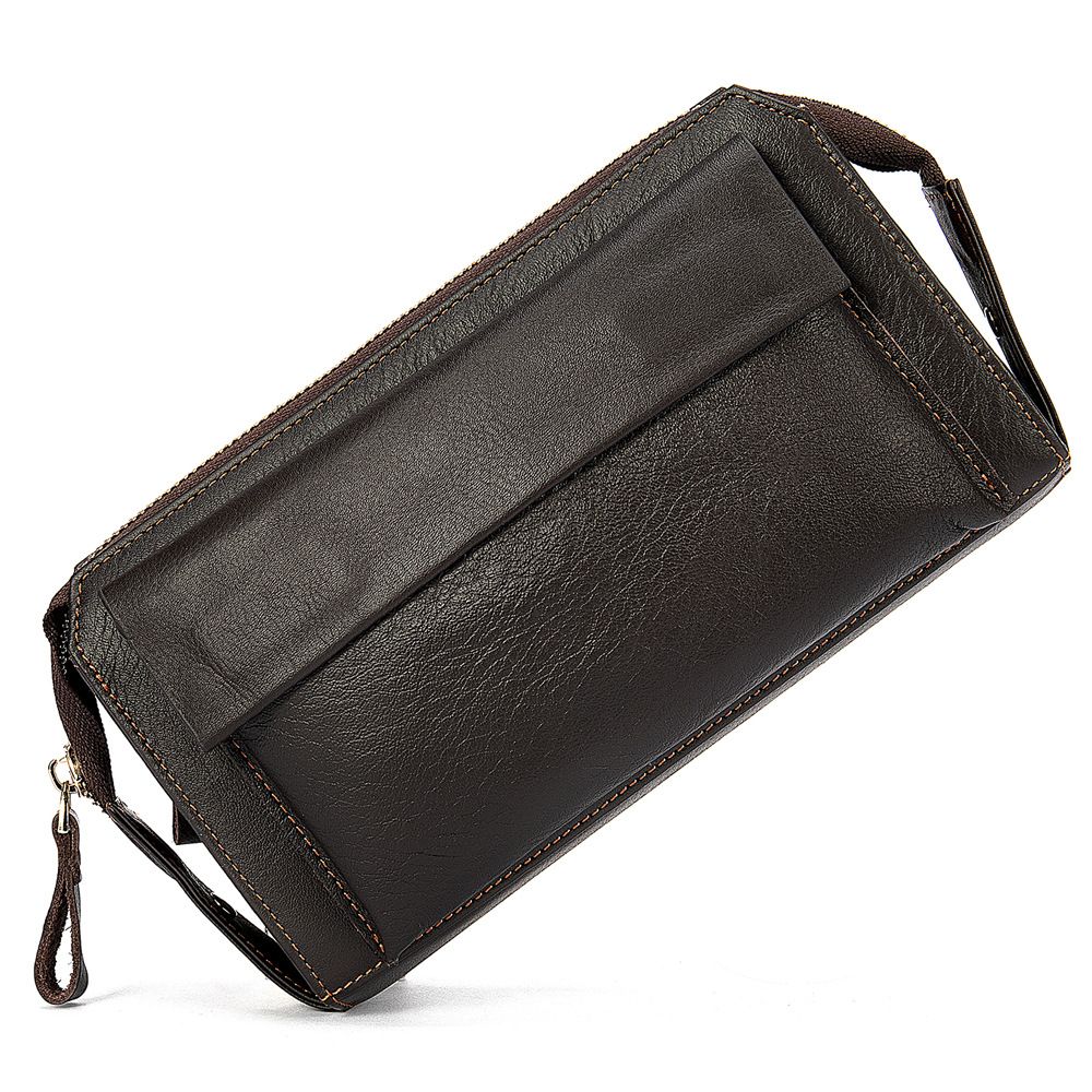 RFID-Anti-Diebstahl-Bürste Herren-Geldbörse Version der ersten Schicht aus Rindsleder Lange Clutch Handytasche_voghion.com