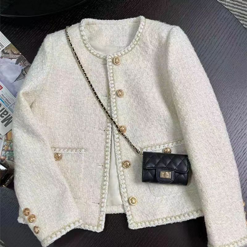 Women's Clothing Small Temperament Celebrity Tweed Jacket _voghion.com