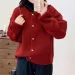 Cardigan lavorato a maglia da donna, maglione coreano dimagrante per la primavera e l'autunno 2024_voghion.com