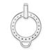 Amore La Vita Sterling Silver Rhodium-plated Polished CZ Open Circle Charm Holder Pendant_voghion.com