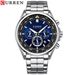 Men's Stainless Steel Quartz Watch With Date Display, Multifunctional 6-Hand Analog Wristwatch, Business Casual Timepiece_voghion.com