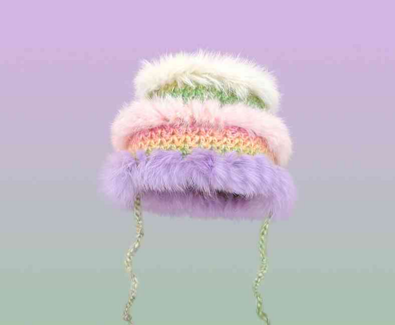 Beau chapeau pratique, confortable, moelleux, résistant au froid en automne et en hiver,_voghion.com
