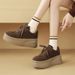 cameido【Creștere instantanee a înălțimii】Pantofi casual de damă cu talpă groasă pentru figurile mici în toamna anului 2024, mocasini retro din nubuc cu platformă_voghion.com