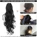 Långt lockigt hår med hästsvans, greppande hästsvans, 45 cm, 120 g, kemisk fiber, hårförlängningar för kvinnor, naturligt hårpaket_voghion.com