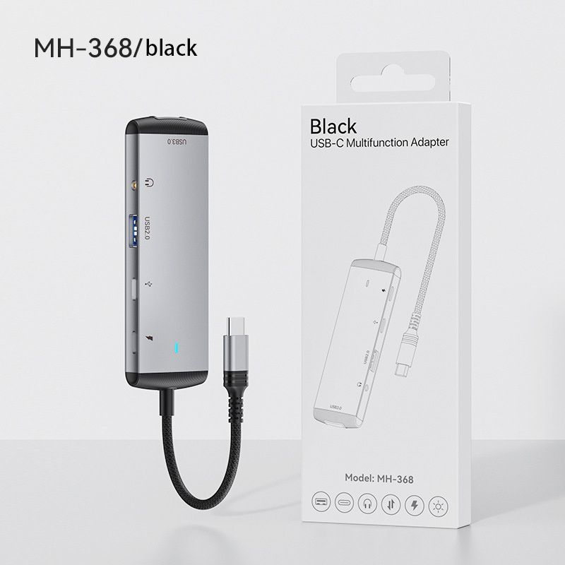 Dockingstation 5-in-1-USB-C-Hub-OTG-Adapter mit 2 USB-Anschlüssen; Geeignet für Typ-C-Schnittstelle_voghion.com