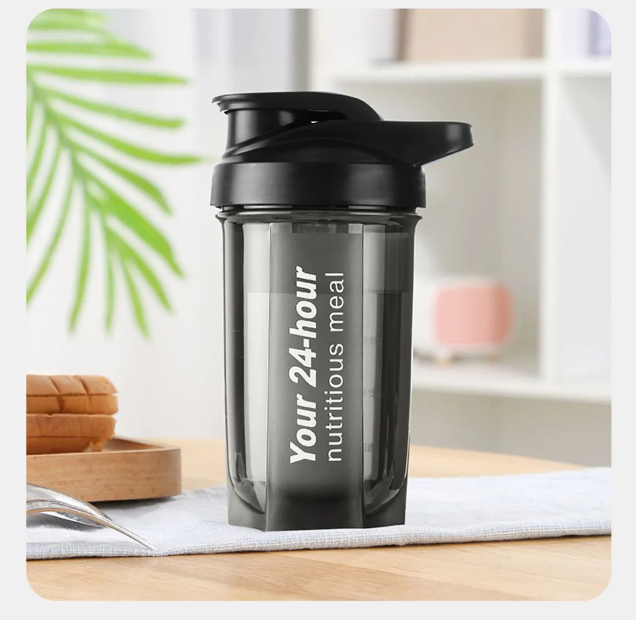 Shake Cup Fitness Sports Water Cup Men's Milkshake Leak Proof Mixing Cup Scale Cup Milk Tea Shake Cup Protein Powder Kettle_voghion.com