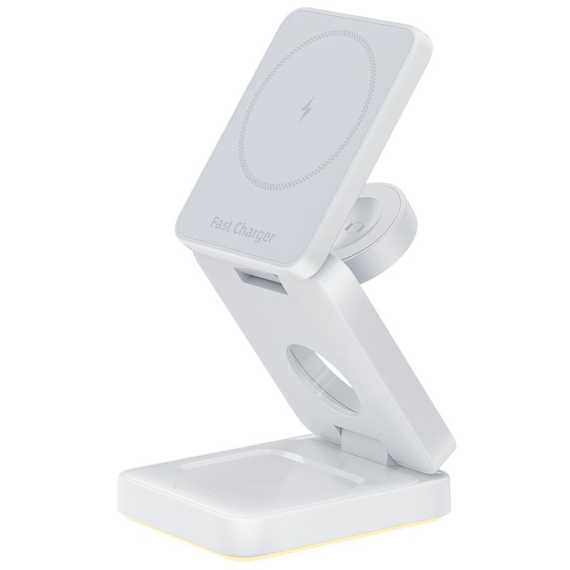Cross Border 3-in-1 Wireless Charger Foldable Magnetic Fast Charging 15W Suitable For Wireless Charging Bracket_voghion.com