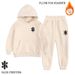 Mother & Kids New Plus Velvet Long Sleeved Hooded Fashion Letter Print Sweatshirt Suit Loose Sweatpants Two Piece Suit_voghion.com
