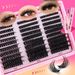 False Eyelashes Thick False Eyelashes 300 Cluster Single Cluster Hair 10-18mm With Glue Suit In Stock_voghion.com