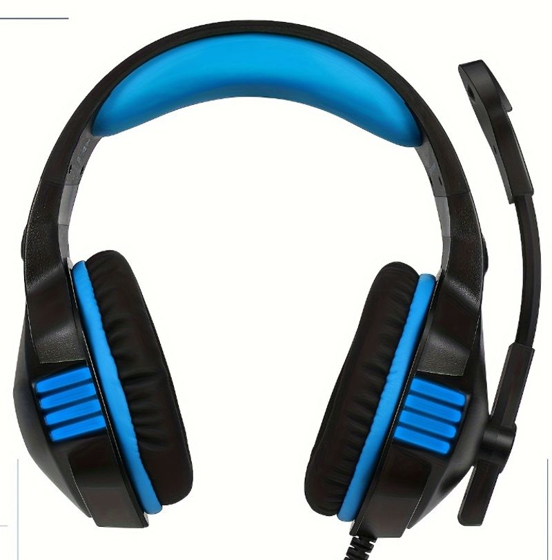 Wired Gaming Headset - Headphones With Noise Cancelling Mic, LED Light, Stereo Bass Surround & Memory Earmuffs For Xbox One, PS4, PC, PS5, Laptop & T_voghion.com