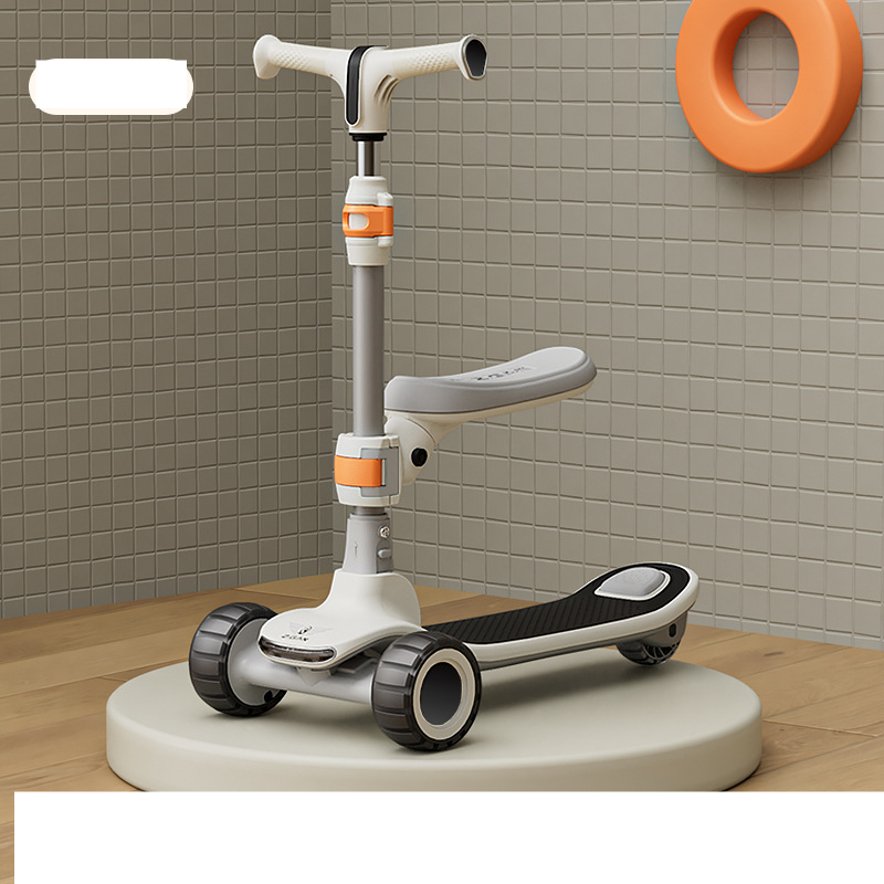 Kinderroller 2-8 1-3 Jahre alte Kinder können auf einem gleitenden Bluetooth-Skateboard mit blinkender Musik sitzen_voghion.com