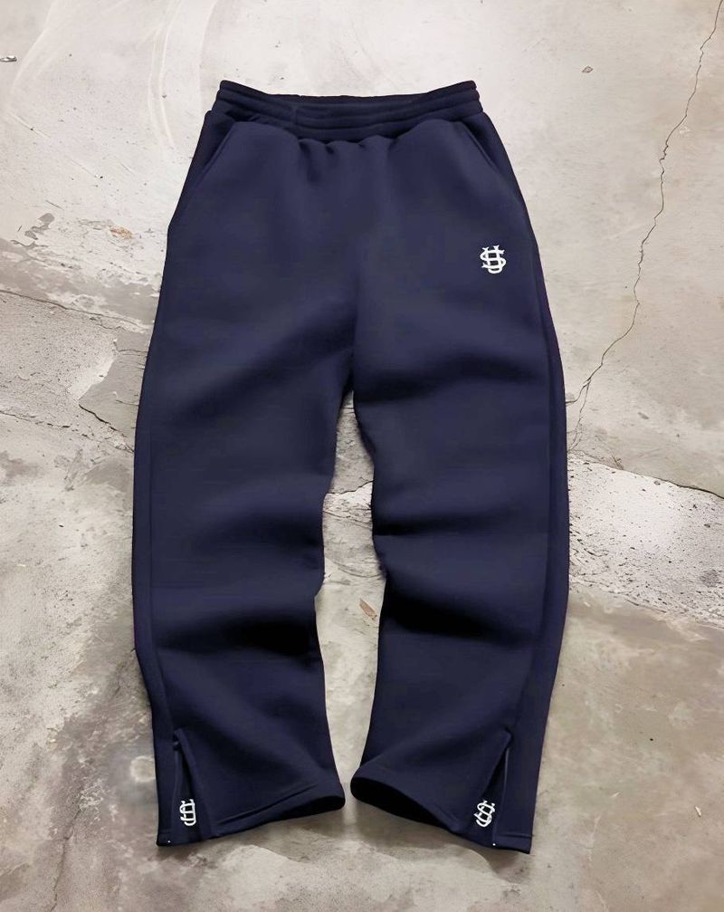 Männer Kleeder Elastesch Seil Zipper Sweatpants Solid Faarf Casual Hosen High Street Hip Hop Rap Street_voghion.com