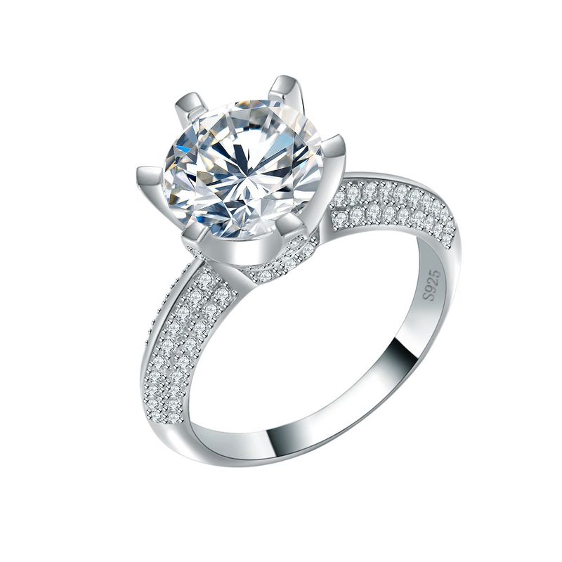 1 2ct 3 carati Moissant GRA Certificato Argento Mezza Parete Jiangshan 5 carati Anello da Donna_voghion.com