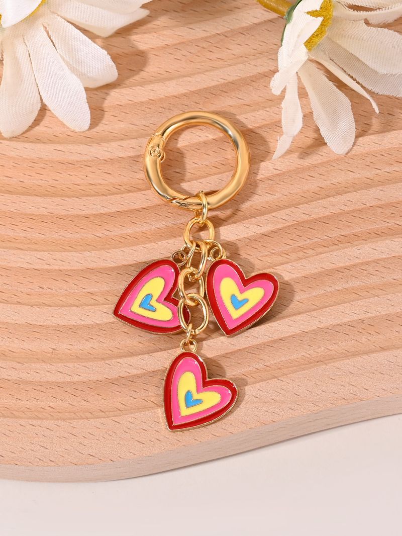 Rainbow Heart Cloud Keychain Cartoon Cute Ins Bag Car Decoration Phone Pendant Wholesale_voghion.com