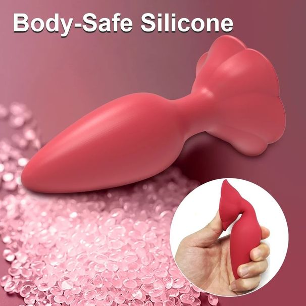 LuvBox Rose Fernbedienungs-Vibrator für Erwachsene zur Körpereinführung, Prostata-Massage, Analplug, Hinterkammer_voghion.com